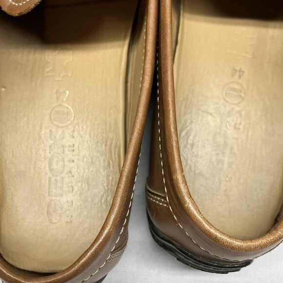 Geox Woven Driving Moccasins Loafers Brown Leather Slip On Shoe Size 44 US 11 - Picture 12 of 13